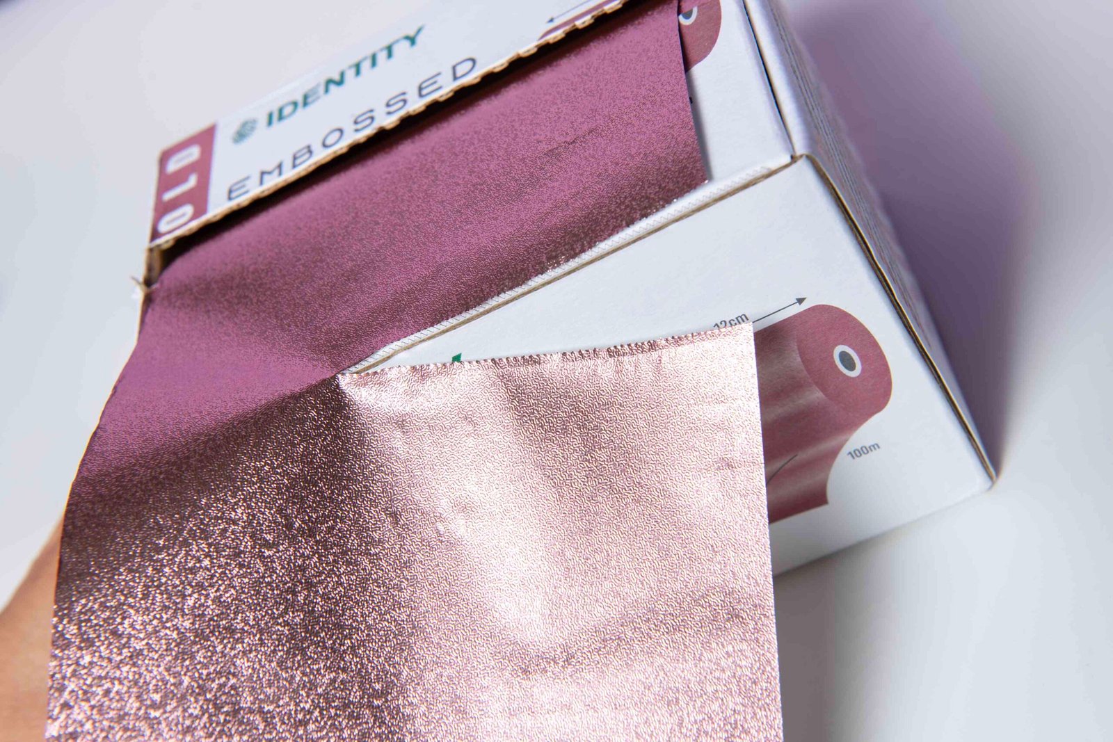Rose Gold Embossed Foil Roll