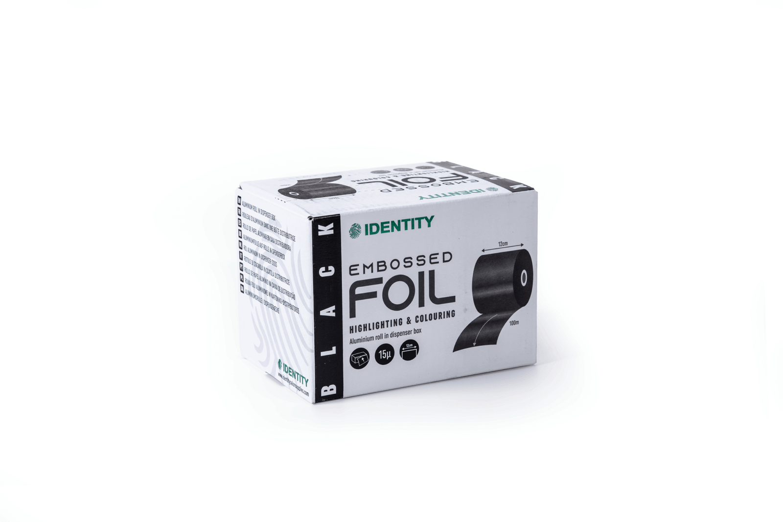 Black Embossed Foil Roll